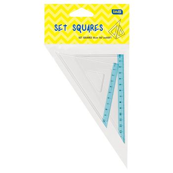 Trokut pvc 18 cm (45°+60°) pk2 srednji Educa blister