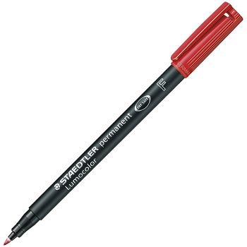 Marker permanentni 0,6 mm reciklirani Lumocolor Staedtler 318-2 crveni