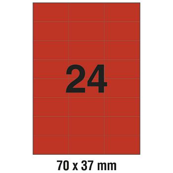 Etikete ILK  70x37 mm pk100L Zweckform 3448 crvene