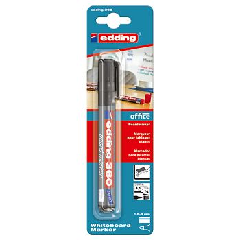 Marker za bijelu ploču 1,5-3 mm Edding 360/1 crni blister