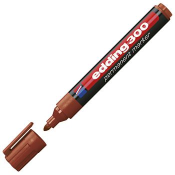 Marker permanentni 1,5-3 mm okrugli vrh Edding 300 smeđi