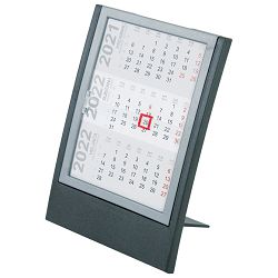 Kalendar stolni-pomični 13x17,5cm metalik sivi