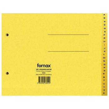 Pregrada kartonska 22,5x17,2 cm A-Ž Fornax sortirano
