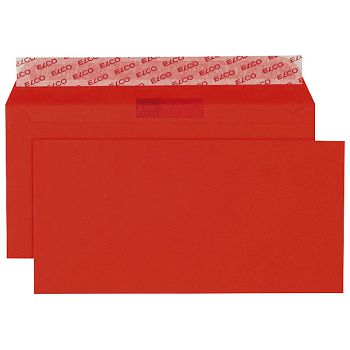 Kuverte u boji 11x23 cm strip pk25 Elco crvene