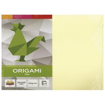 Papir Origami 20x20 cm 80g pk100 mix Interdruk!!