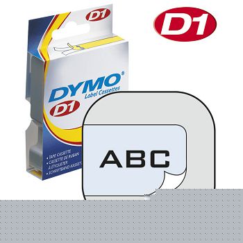 Vrpca D1 12 mmx7m Dymo 45010 crno-prozirna
