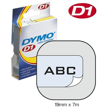 Vrpca D1 19 mmx7m Dymo 45800 crno-prozirna