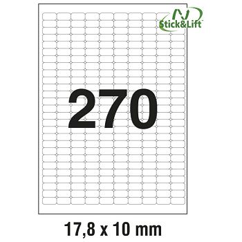 Etikete ILK  17,8x10 mm odljepljive pk25L Zweckform L4730REV-25