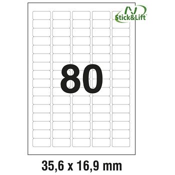 Etikete ILK  35,6x16,9 mm odljepljive pk25L Zweckform L4732REV-25