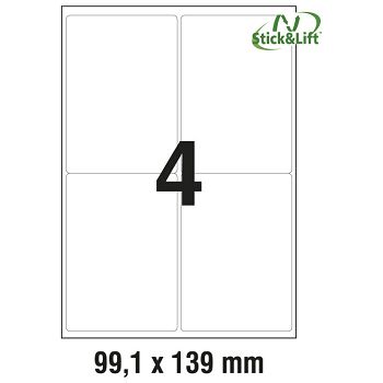 Etikete ILK  99,1x139 mm odljepljive pk25L Zweckform L4733REV-25