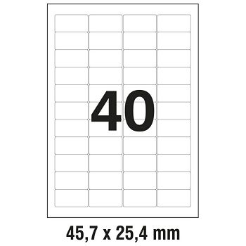 Etikete LK  45,7x25,4 mm polyester pk25L Zweckform L4770-25 prozirne