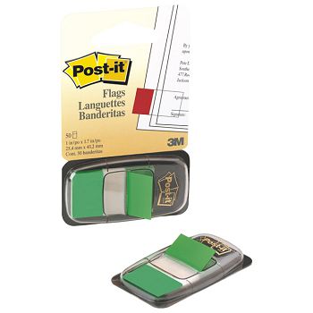 Zastavica 25,4x43,2 mm 50L Post-it 3M.680-3 zelena blister