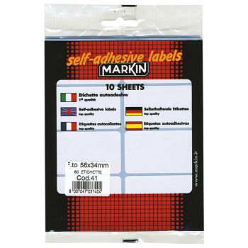 Etikete slep  56x34 mm pk10L Markin 10041 blister