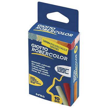 Kreda školska okrugla besprašna fi-10 mm 10boja pk10 Giotto Fila 5369 blister