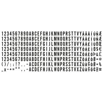 Set od 288 slova/brojki/znakova H-4mm Trodat 6004