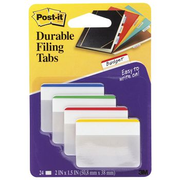 Zastavica 50,8x38 mm 4boje(rub)x6L super čvrste Post-it Strong 3M.686-F prozirne blister