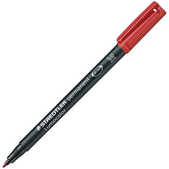 Marker permanentni 1 mm reciklirani Lumocolor Staedtler 317-2 crveni