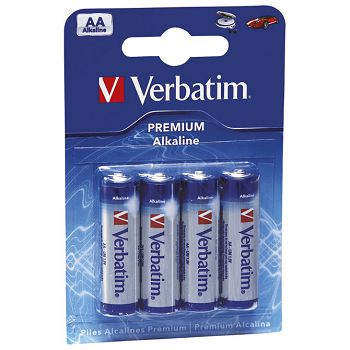 Baterija alkalna 1,5V AA pk4 Verbatim 49921 LR6 blister