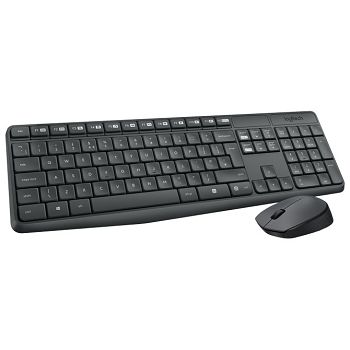 Tipkovnica + Miš bežični MK235 Logitech tamno siva