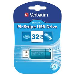 Memorija USB 32GB 2.0 PinStripe Verbatim 49057 plava blister
