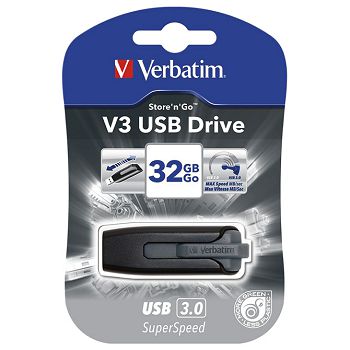 Memorija USB 32GB 3.0 StorenGo V3 Verbatim 49173 crna blister