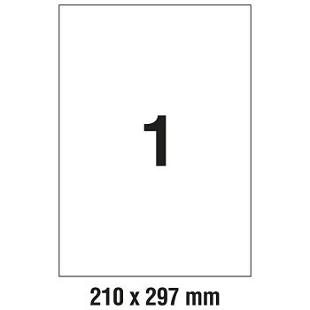 Etikete LK 210x297mm polyester pk25L Zweckform L7567-25 prozirne (mliječno)