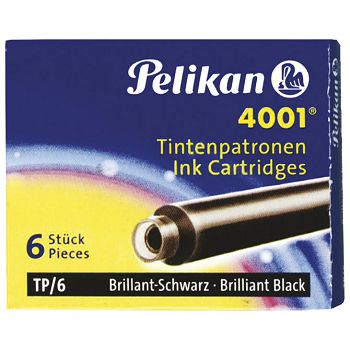 Tinta za nalivpero patrone pk6 4001 Pelikan 301218 crna