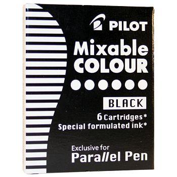 Tinta za nalivpero patrone Parallel pen pk6 Pilot crna