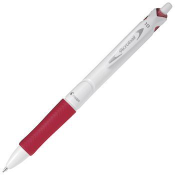 Olovka kemijska Acroball Pure White Begreen Pilot BAB-15M-BG-R crvena