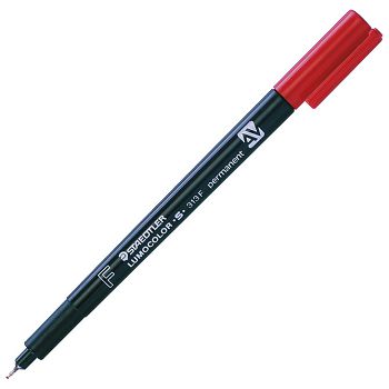 Marker permanentni 0,4 mm reciklirani Lumocolor Staedtler 313-2 crveni