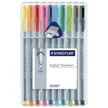 Flomaster fineliner 0,3mm Triplus Staedtler 334 SB10 blister