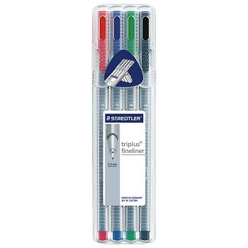 Flomaster fineliner 0,3 mm pk4 Triplus Staedtler 334 SB4