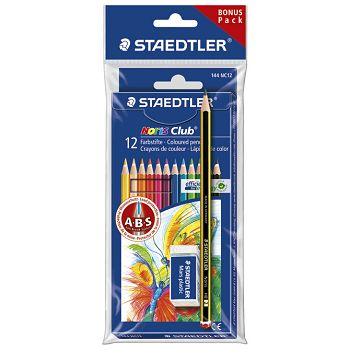 Boje drvene  12boja+gumica+olovka grafitna Noris Colour Staedtler 61 SET6 blister