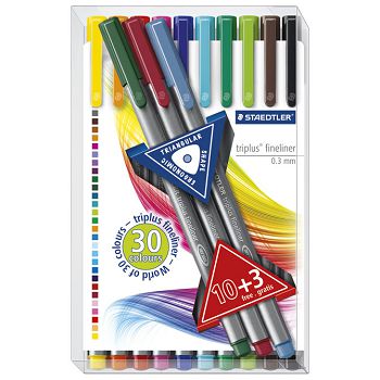 Flomaster fineliner 0,3 mm 10+3 boja Triplus Staedtler 334 TB13 blister!!