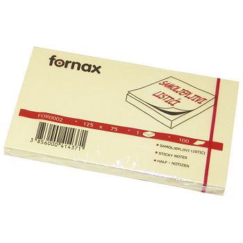 Blok samoljepljiv 125x75 mm 100L Fornax žuti