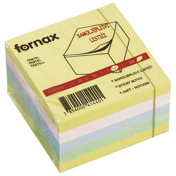 Blok samoljepljiv kocka 75x75 mm 450L Fornax 5boja
