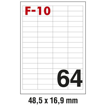Etikete ILK  48,5x16,9 mm pk100L Fornax F-10