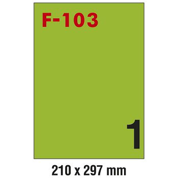 Etikete ILK 210x297mm pk100L Fornax F-103 zelene