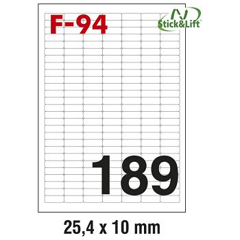 Etikete ILK  25,4x10 mm odljepljive pk100L Fornax F-94