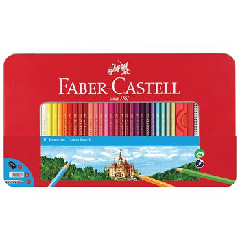 Boje drvene  60boja metalna kutija Faber-Castell 115894