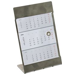 Kalendar stolni-pomični 11,5x17,8cm inox postolje