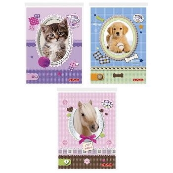 Blok za bilješke A6 karo 46L Pretty pets Herlitz 10089035!!