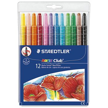 Boje voštane 12boja kartonska kutija okretne Noris club Staedtler 221 NWP12 blister