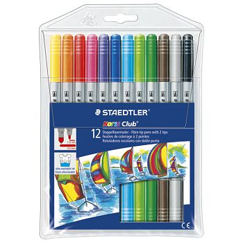 Flomaster školski  12boja obostrani Noris Staedtler 320 NWP12