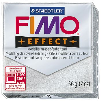 Masa za modeliranje   57g Fimo Effect Staedtler 8020-81 metalik srebrna!!