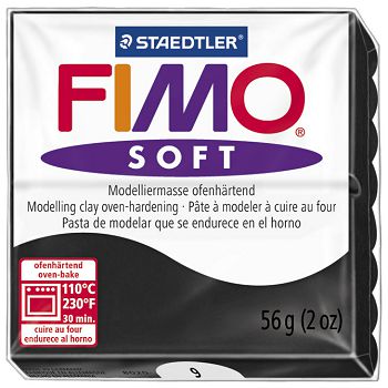 Masa za modeliranje   57g Fimo Soft Staedtler 8020-9 crna