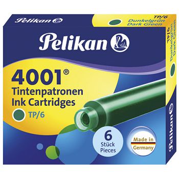 Tinta za nalivpero patrone pk6 4001 Pelikan 300087 tamno zelena