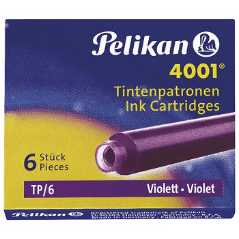 Tinta za nalivpero patrone pk6 4001 Pelikan 301697 ljubičasta