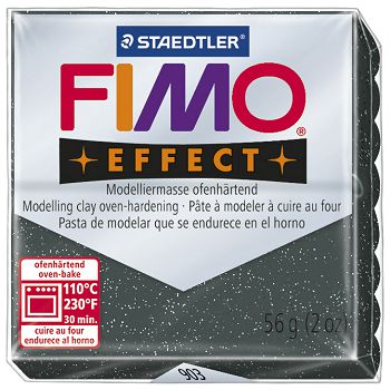 Masa za modeliranje   57g Fimo Effect Staedtler 8020-903 glitter crna