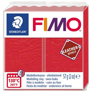 Masa za modeliranje   57g Fimo Effect Leather-effect Staedtler 8010-249 crvena (lubenica)